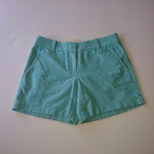 J. Crew Turquoise CityFit Cotton Shorts Size 0